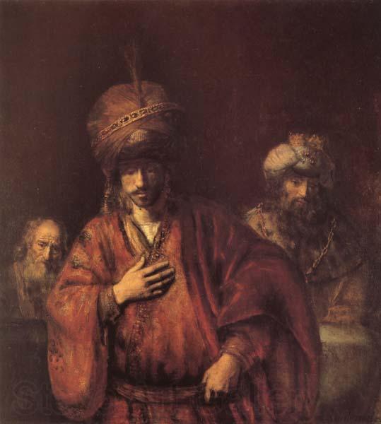 REMBRANDT Harmenszoon van Rijn The Condemnation of Haman Norge oil painting art
